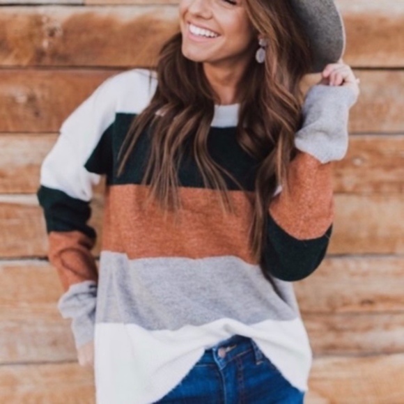 Bellanblue Sweaters - IN STOCK - TONI Softest Color Block Sweate…